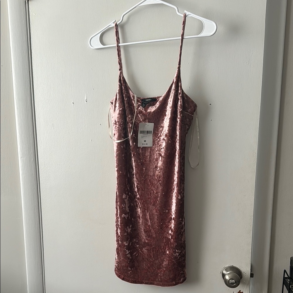 Velvet Spaghetti Strap Dress